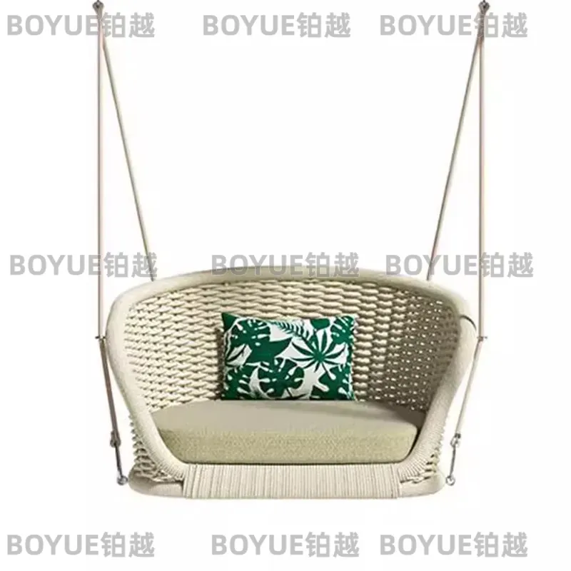 Kids Outdoor Hanging Chair - Cadeira Suspensa de Rattan para Varanda