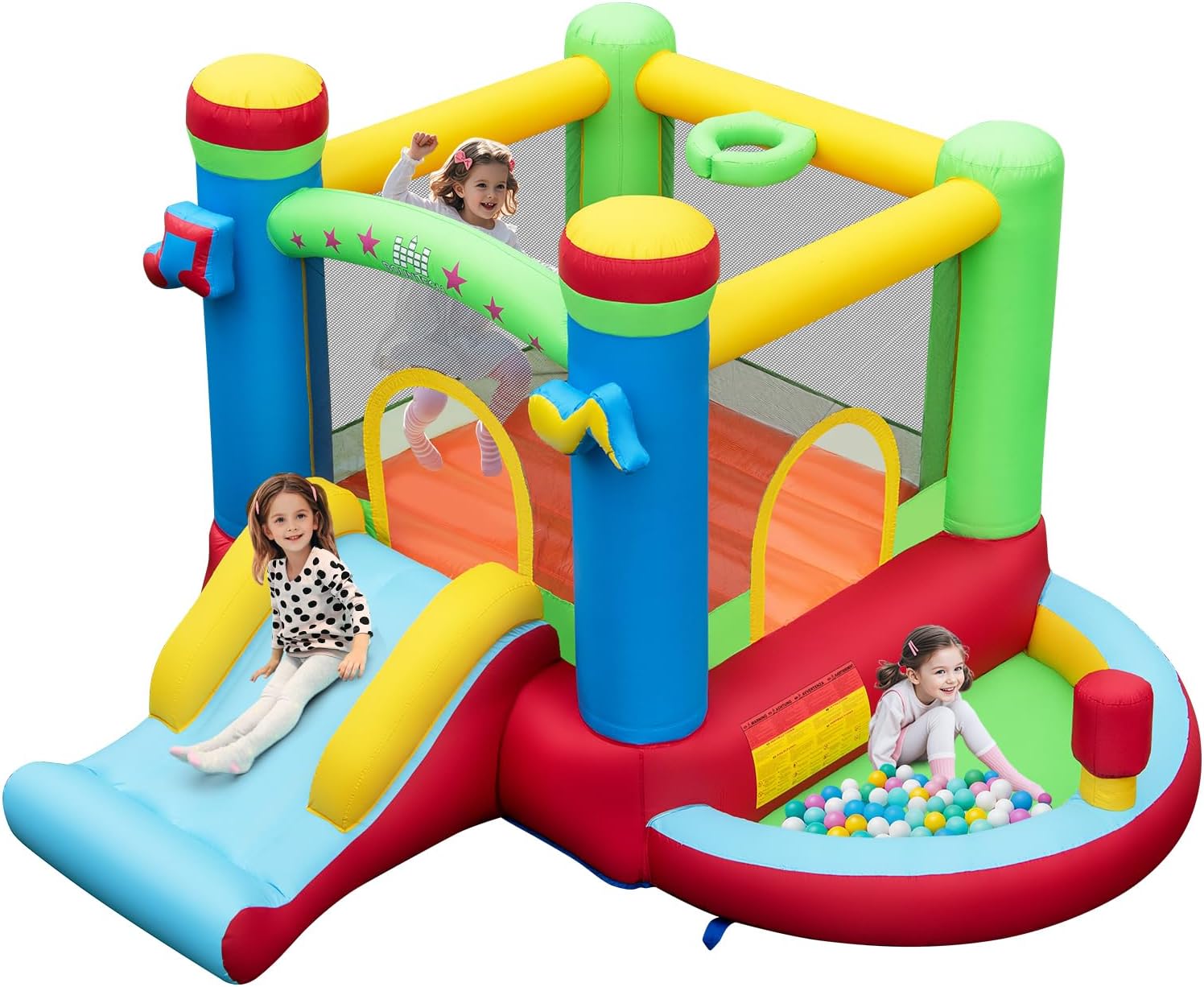 Kids Outdoor House - Castelo Inflável com Piscina de Bolinhas,