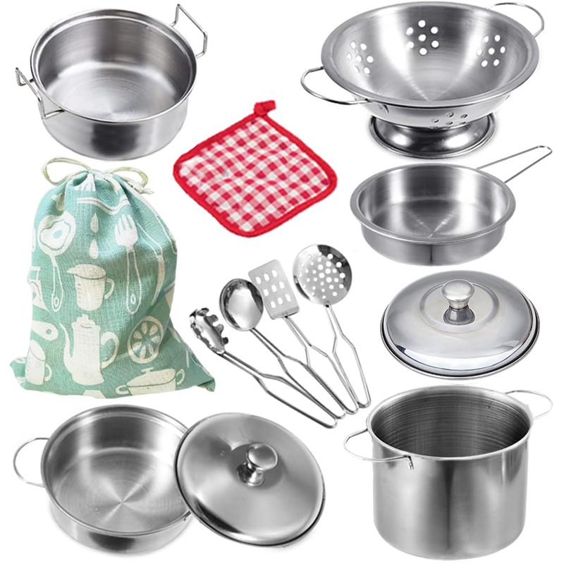 Kids Outdoor Kitchen Accessories - Conjunto de Utensílios de Cozinha em