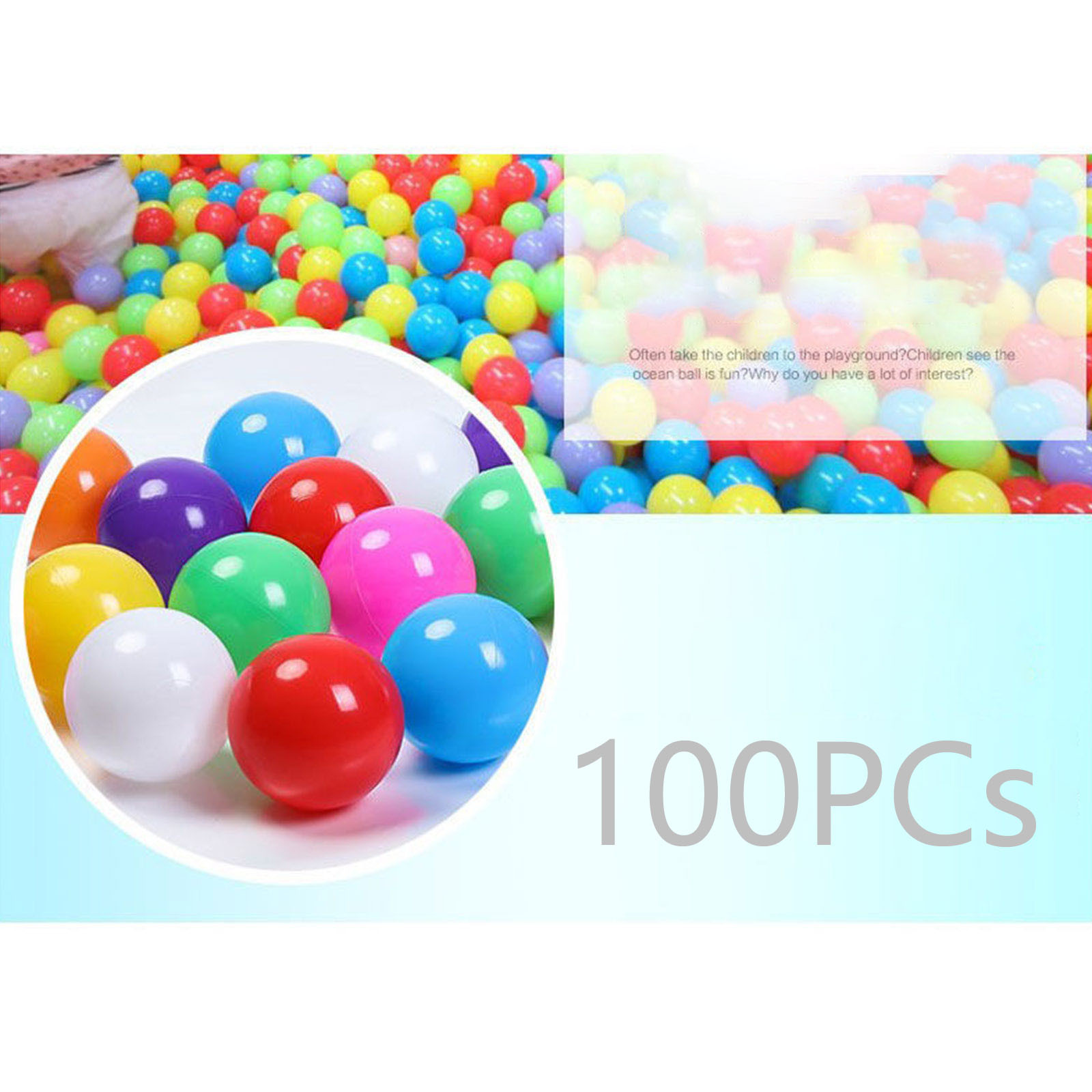Kids Outdoor Activity Centre - 100 Bolas Plásticas de 55MM para
