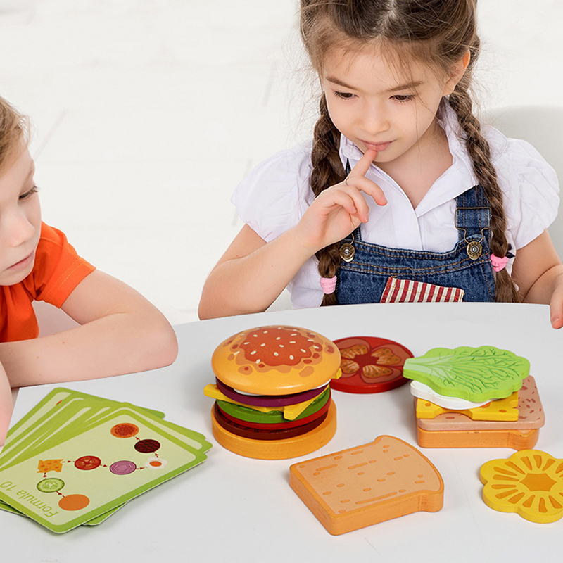 Kids Outdoor Kitchen Accessories - Novos brinquedos de empilhar de madeira