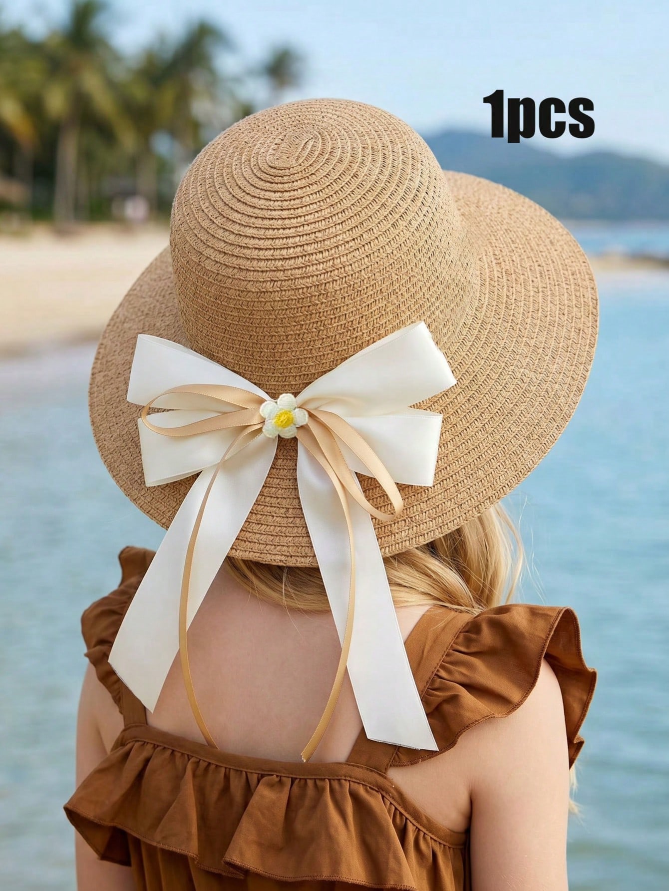 Kids Outdoor Hat - Chapéu de Palha com Laço para