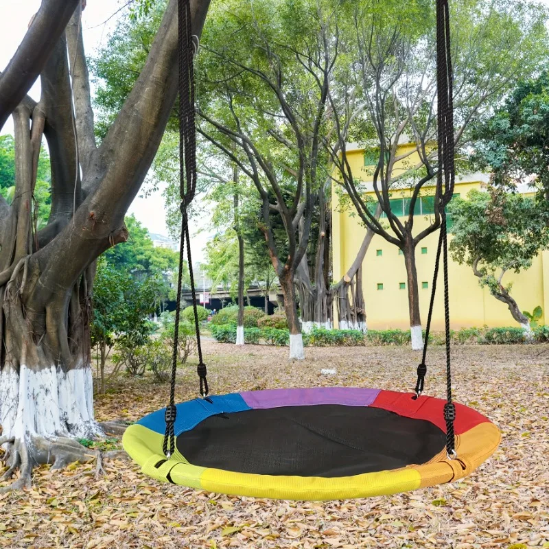 Rede de Lona Oxford Circular p - Kids Outdoor Swing Set avaliação e preço