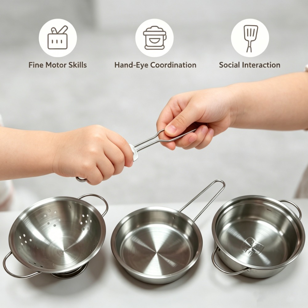 Conjunto de 5 Peças de Utensíl - Kids Outdoor Kitchen Accessories avaliação e preço