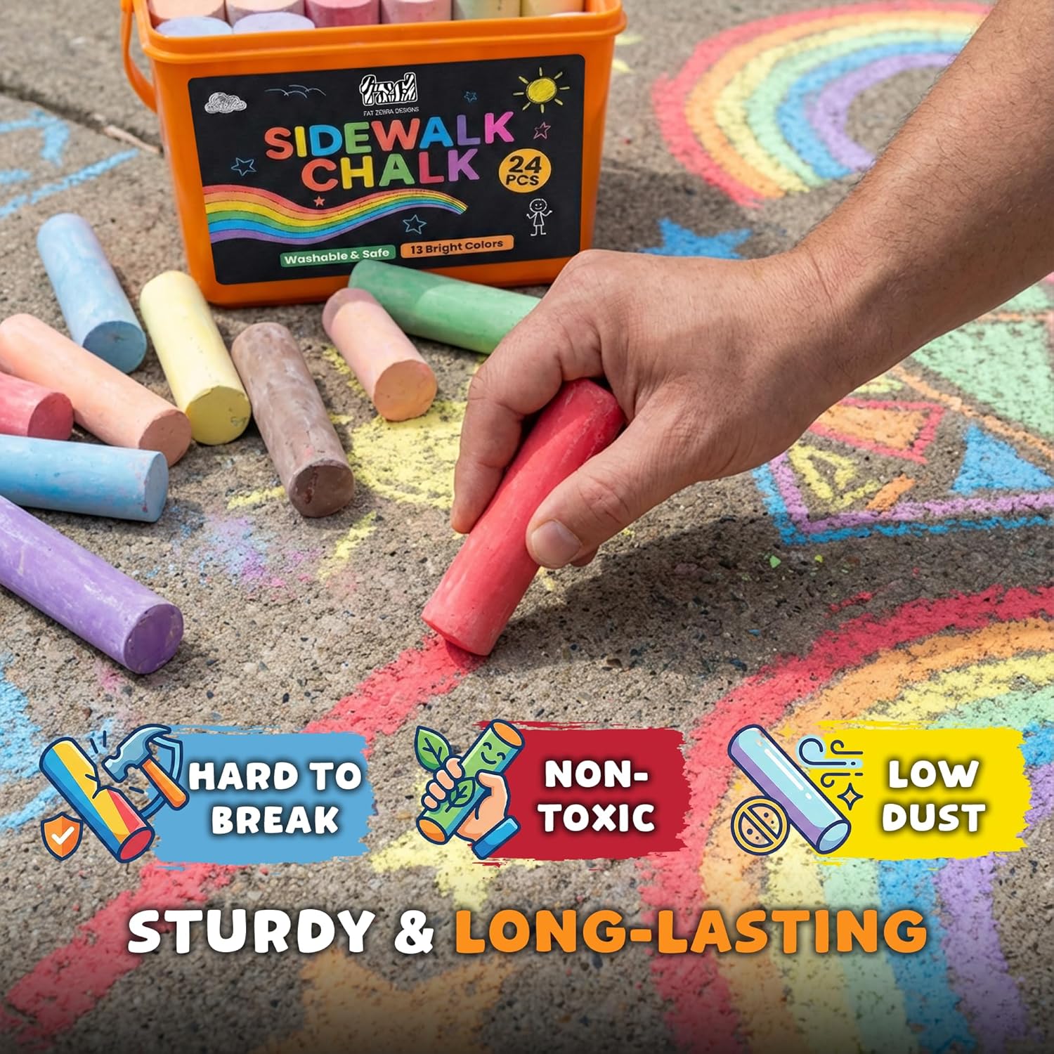 24 Peças de Giz de Calçada par - Chalk Outdoor Jumbo avaliação e preço