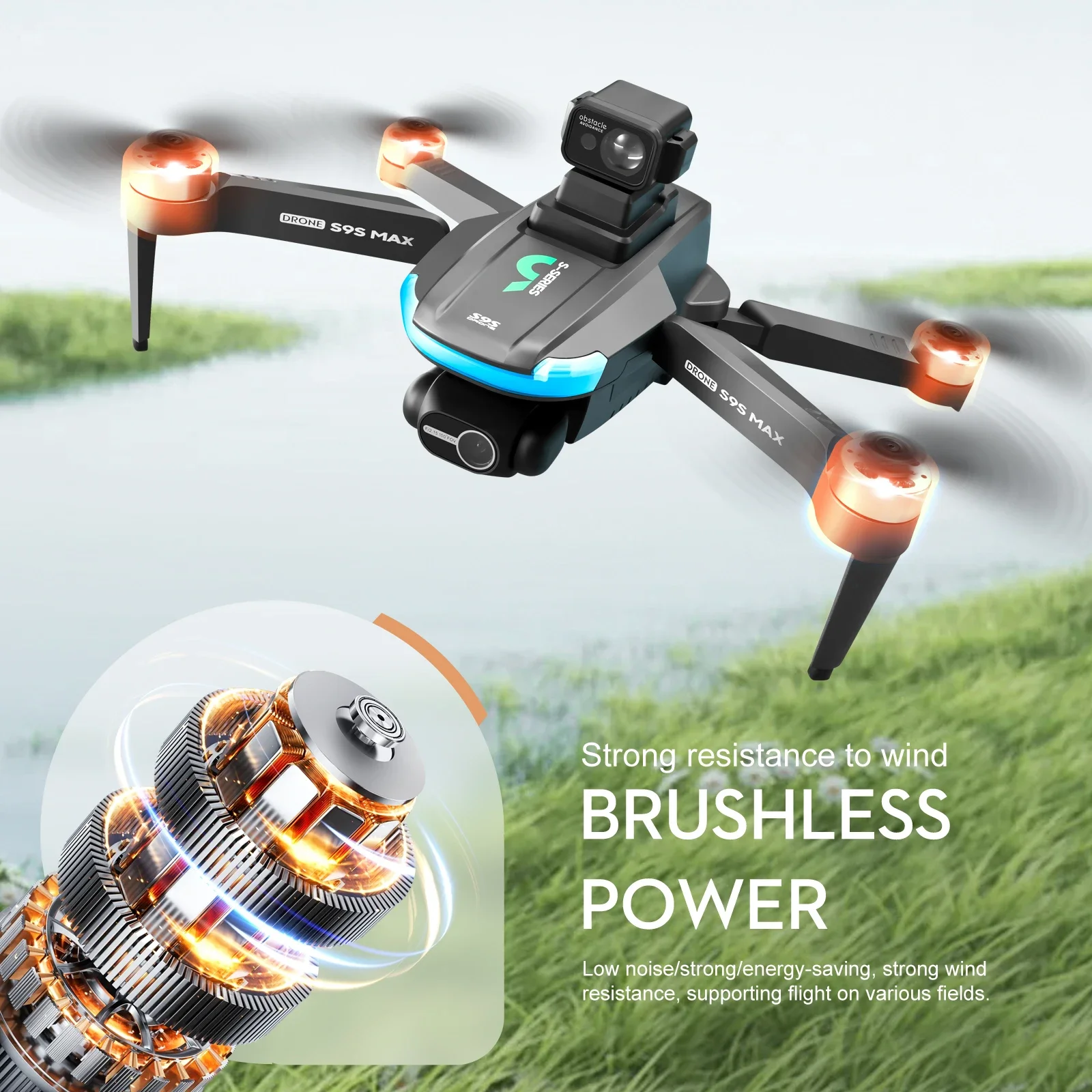 Novo s9s max mini drone 4k 2 e - Kids Outdoor Toy Storage avaliação e preço