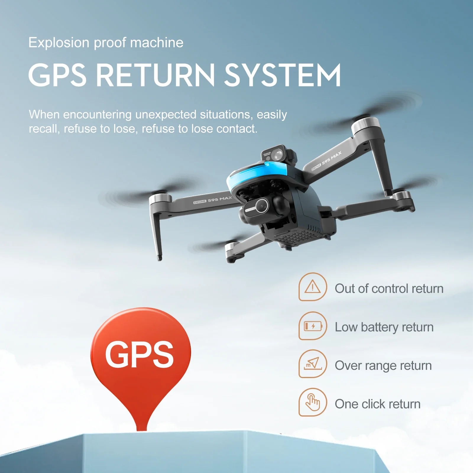 Novo s9s max mini drone 4k 2 e - Kids Outdoor Toy Storage avaliação e preço