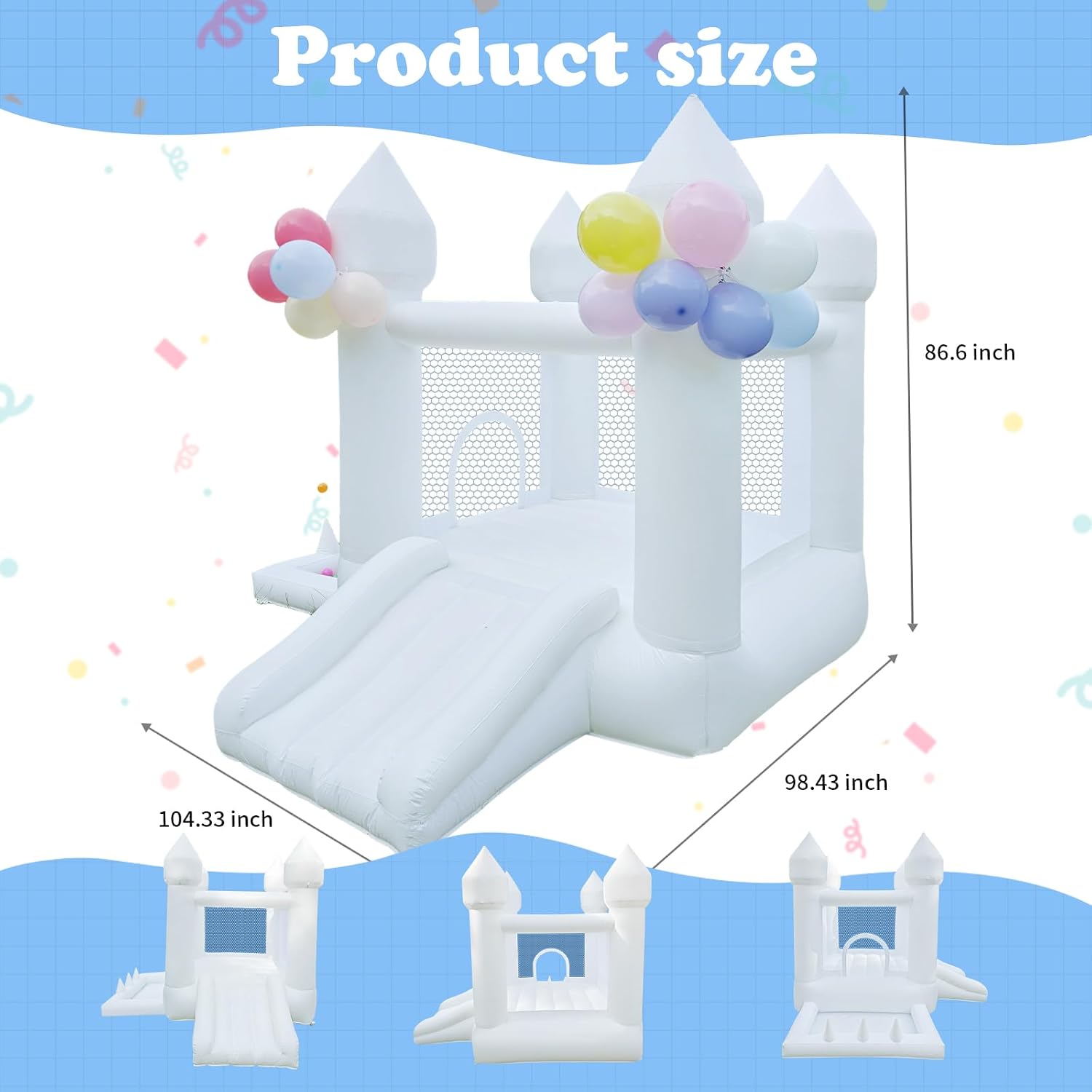 Castelo Inflável Branco, Casa  - Kids Outdoor House avaliação e preço