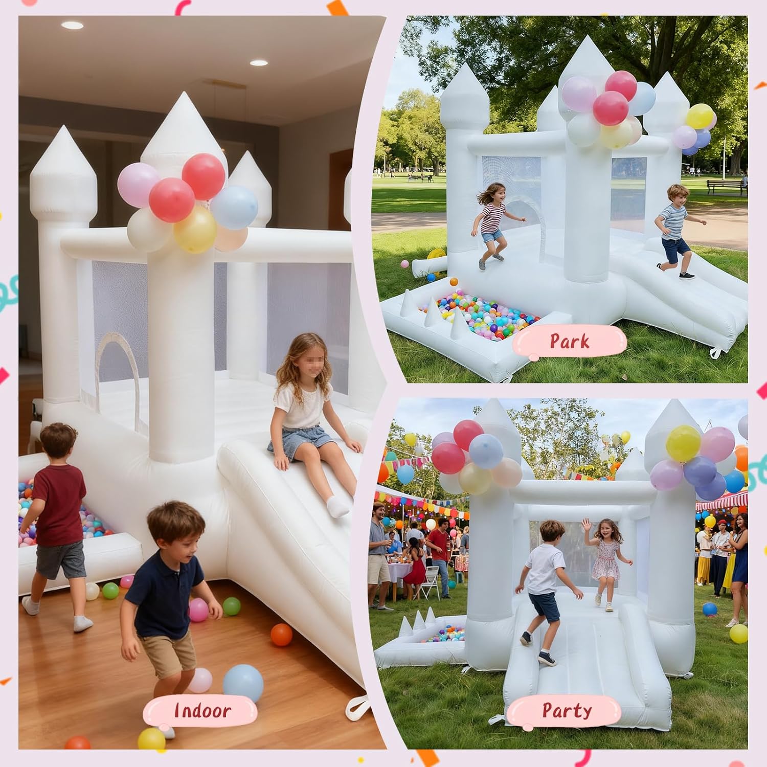 Castelo Inflável Branco, Casa  - Kids Outdoor House avaliação e preço