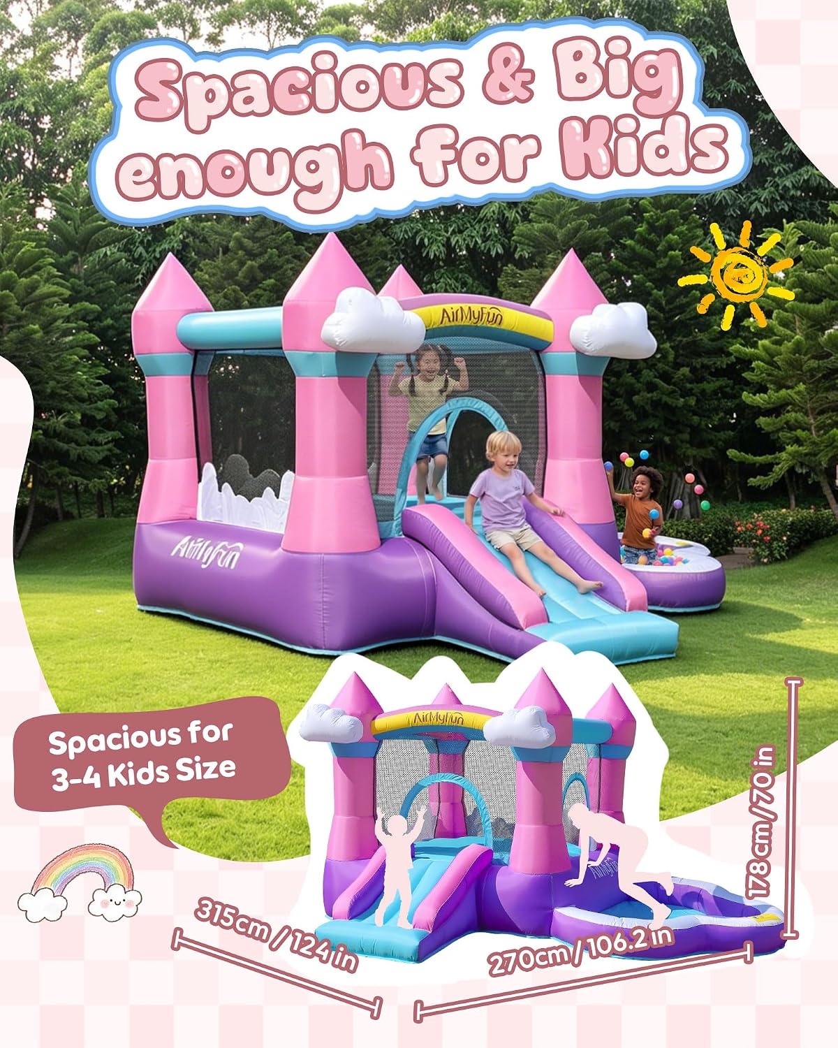 Castelo Inflável Rosa para Cri - Kids Outdoor House avaliação e preço