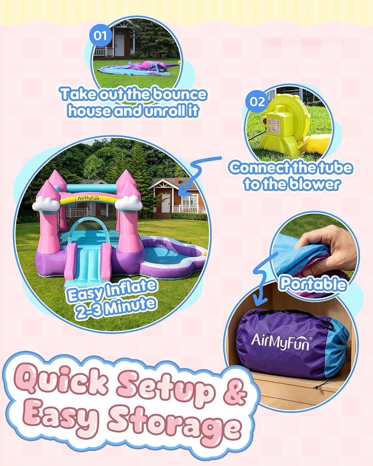 Castelo Inflável Rosa para Cri - Kids Outdoor House avaliação e preço