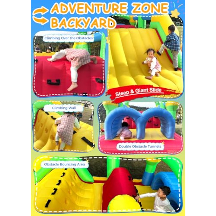 Pista de obstáculos inflável p - Kids Outdoor House avaliação e preço