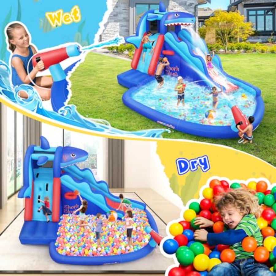 Tobogã inflável aquático para  - Kids Outdoor House avaliação e preço