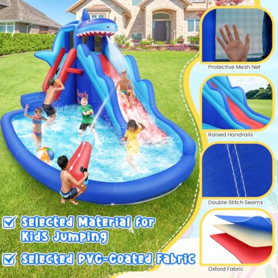 Tobogã inflável aquático para  - Kids Outdoor House avaliação e preço