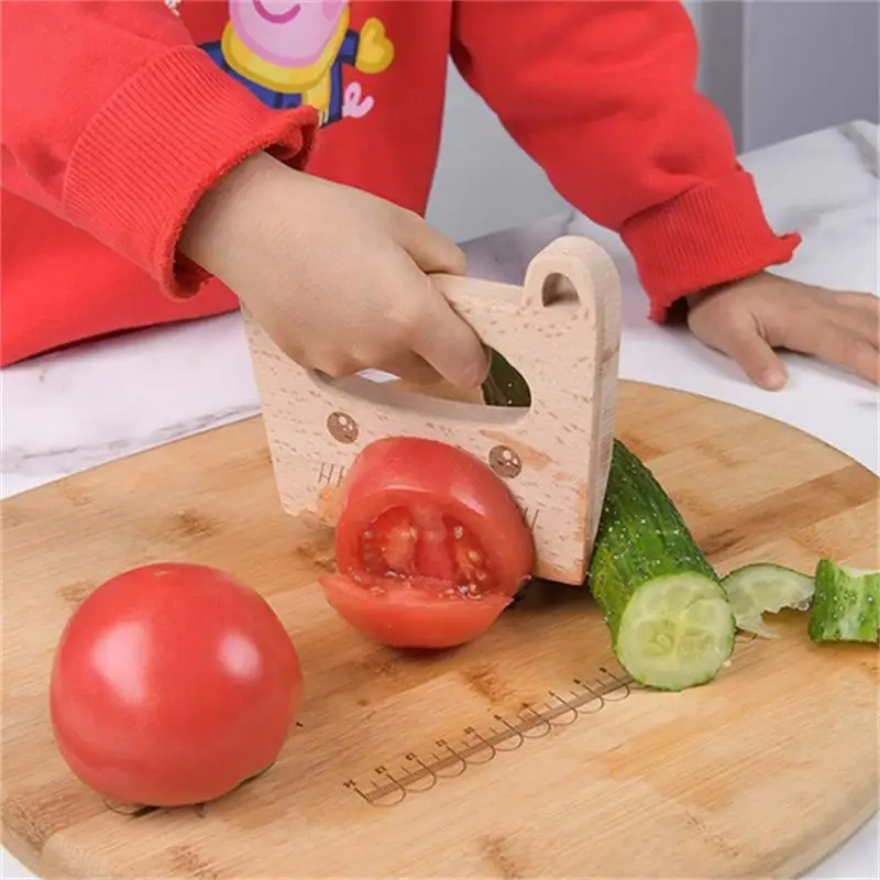 Faca infantil de madeira para  - Kids Outdoor Kitchen Accessories avaliação e preço