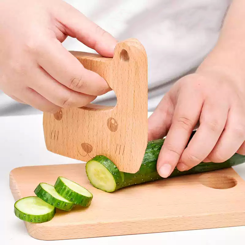 Faca infantil de madeira para  - Kids Outdoor Kitchen Accessories avaliação e preço