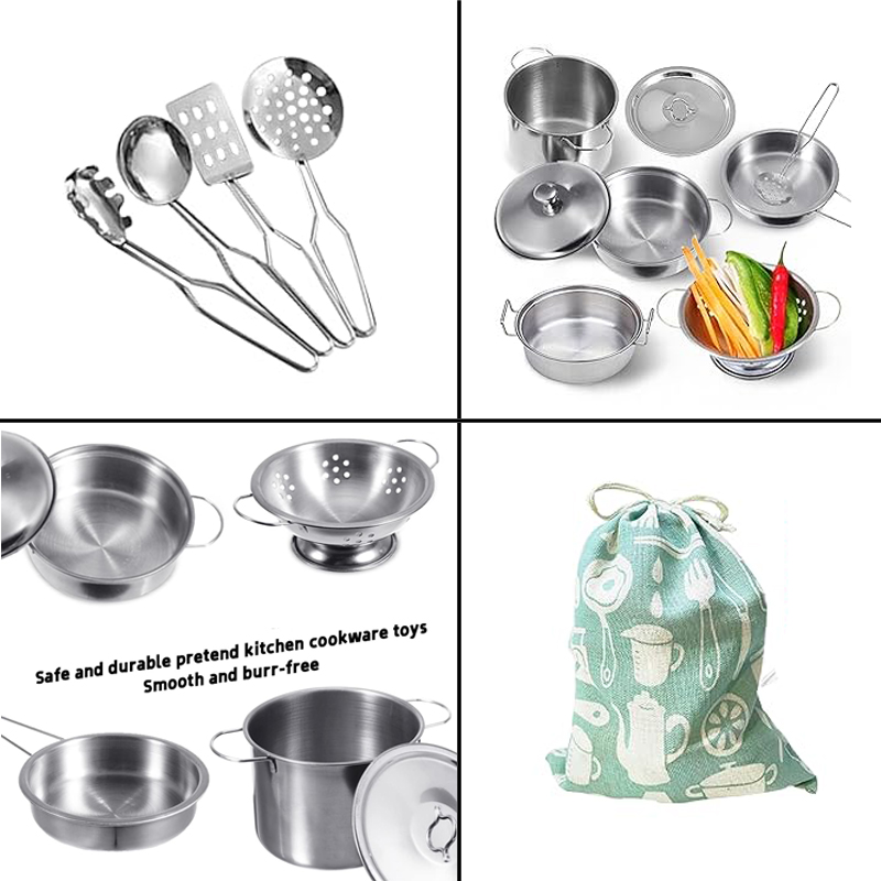 Conjunto de Utensílios de Cozi - Kids Outdoor Kitchen Accessories avaliação e preço