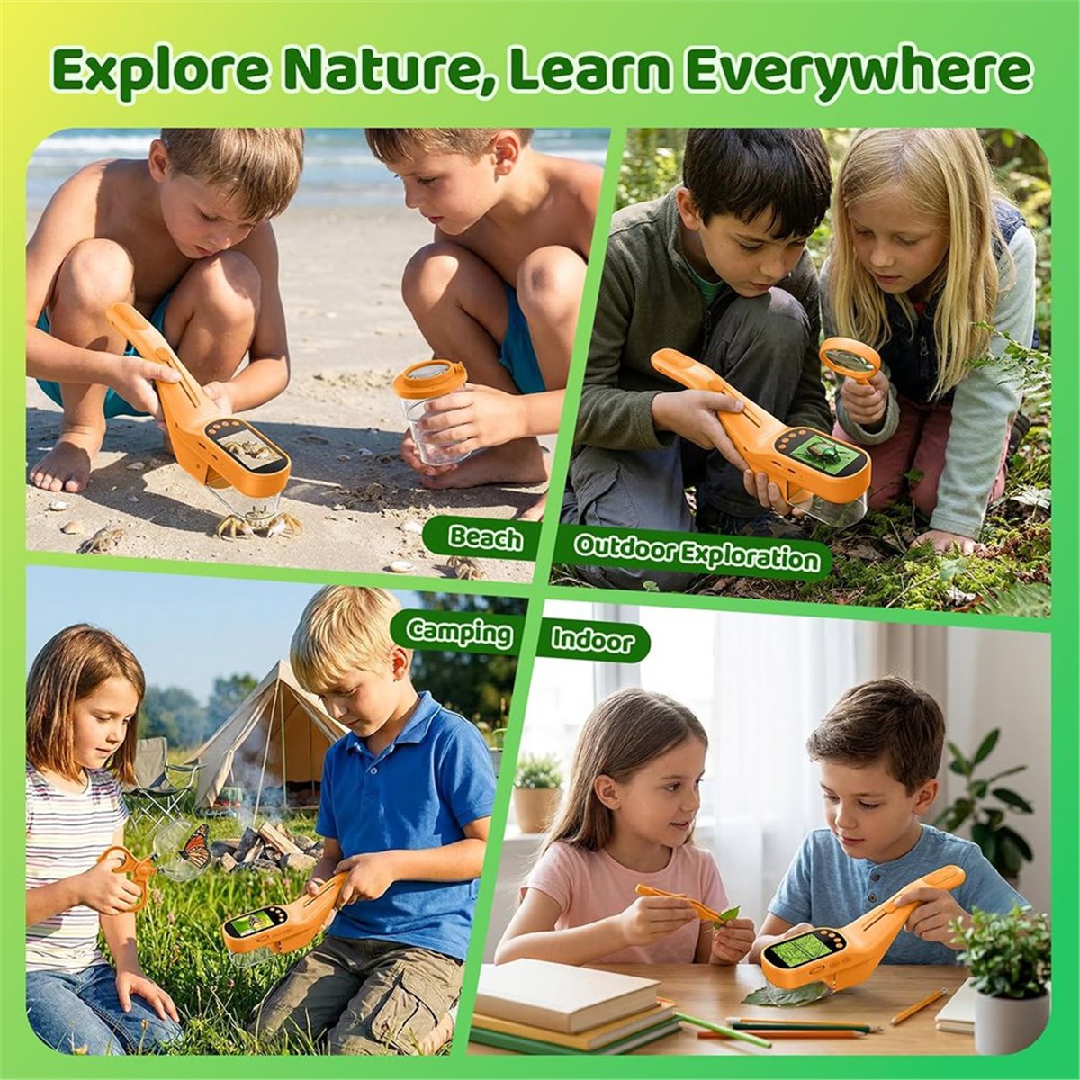 Microscópio Portátil 500X para - Kids Outdoor Explorer Kit avaliação e preço