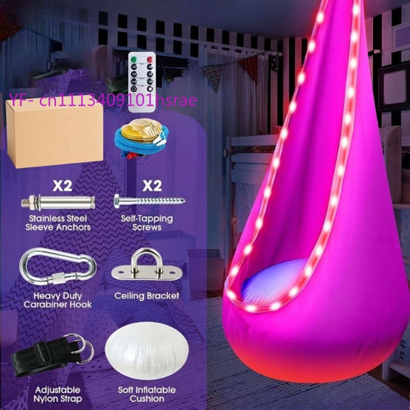 Cadeira Suspensa Inflável LED  - Kids Outdoor Hanging Chair avaliação e preço