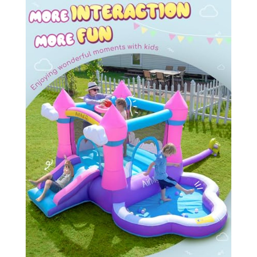 Castelo inflável rosa para cri - Kids Outdoor House avaliação e preço