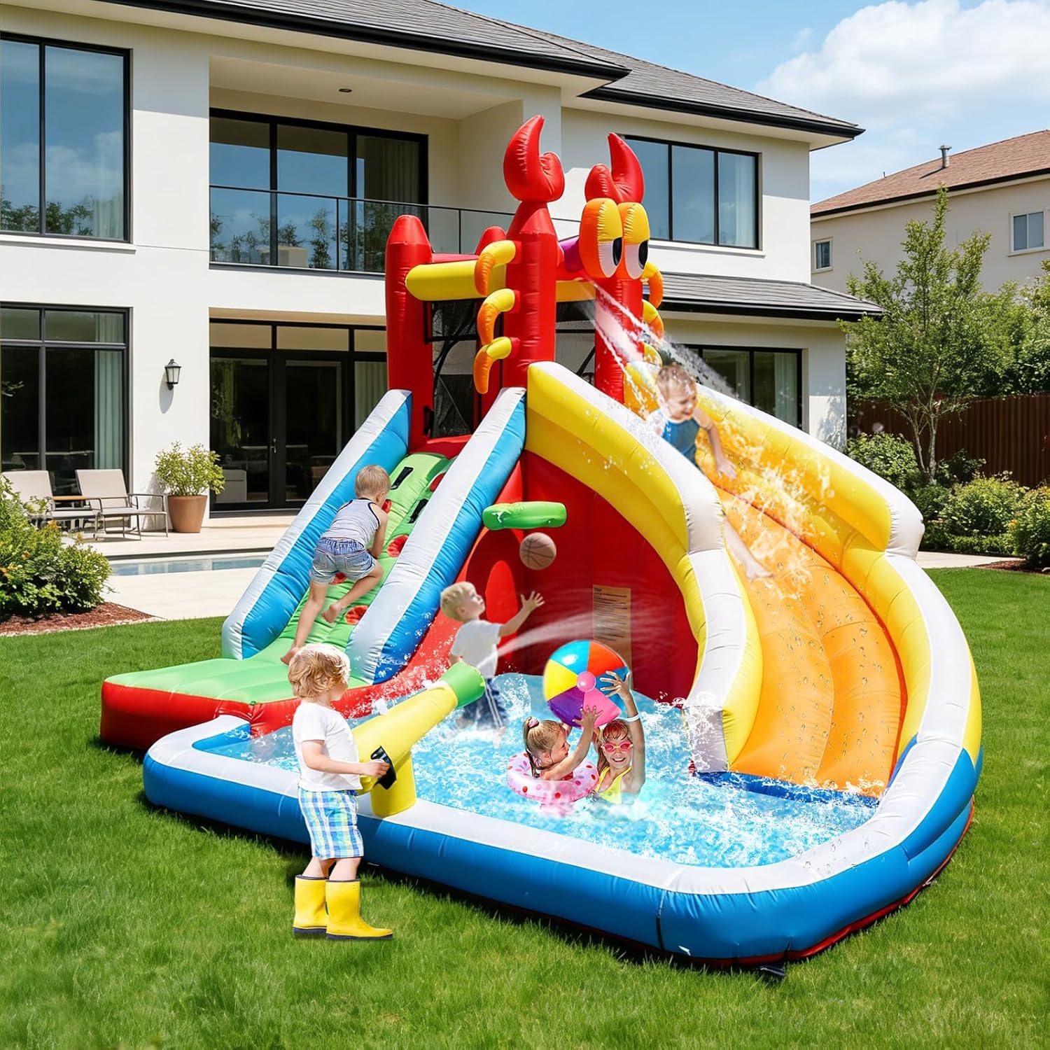 Grande Casa Inflável com Escor - Kids Outdoor House avaliação e preço
