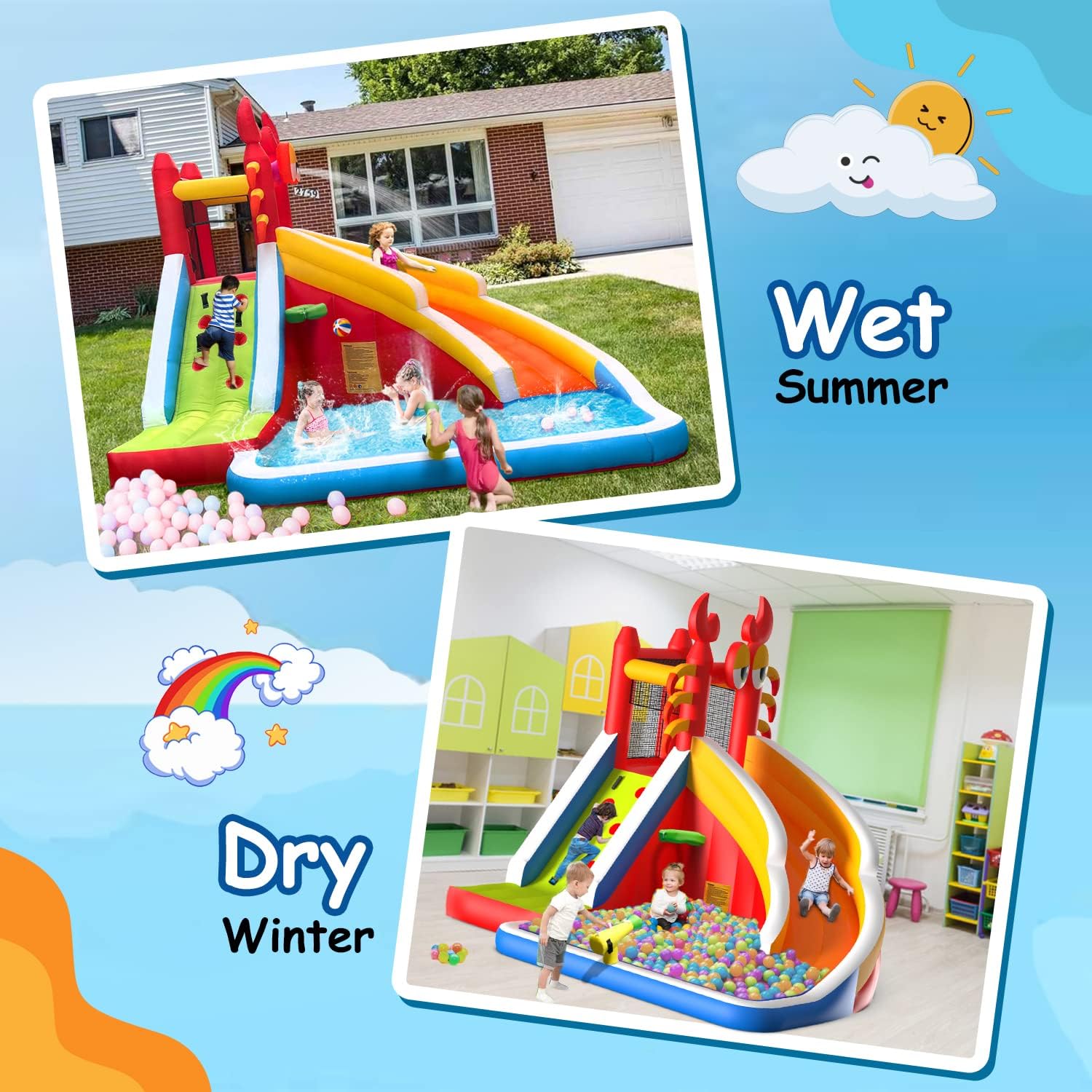 Grande Casa Inflável com Escor - Kids Outdoor House avaliação e preço