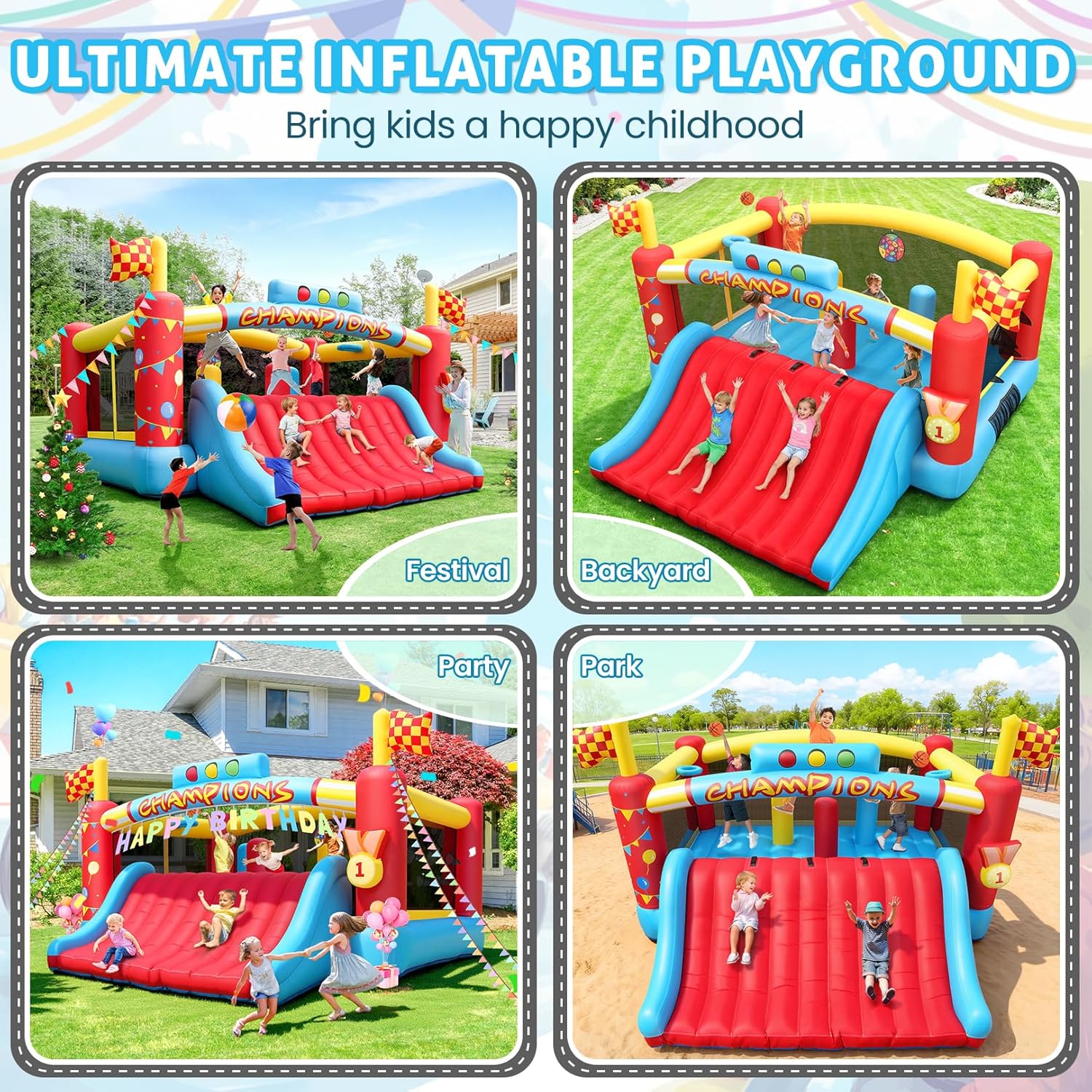 Grande Casa Inflável para Cria - Kids Outdoor House avaliação e preço