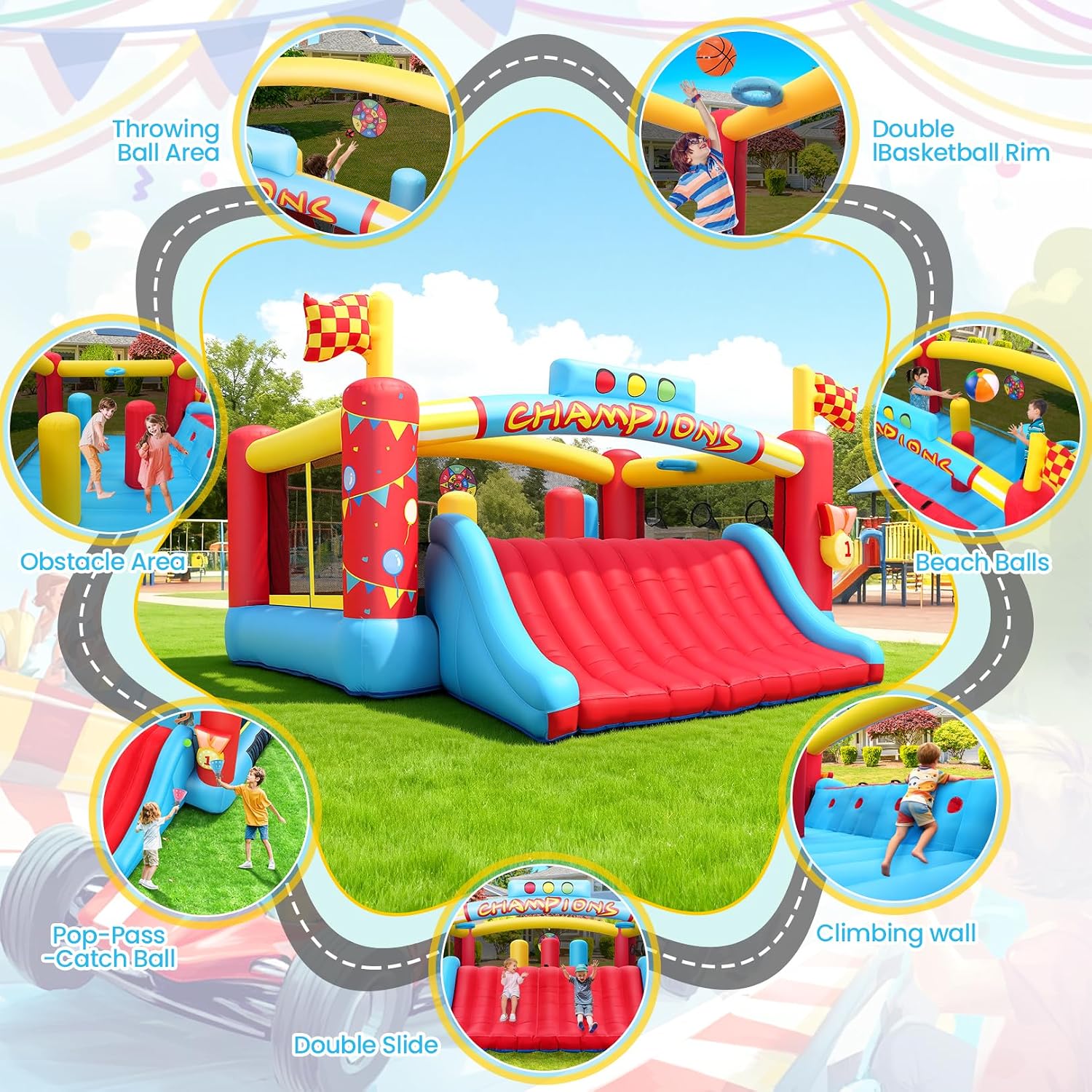 Grande Casa Inflável para Cria - Kids Outdoor House avaliação e preço