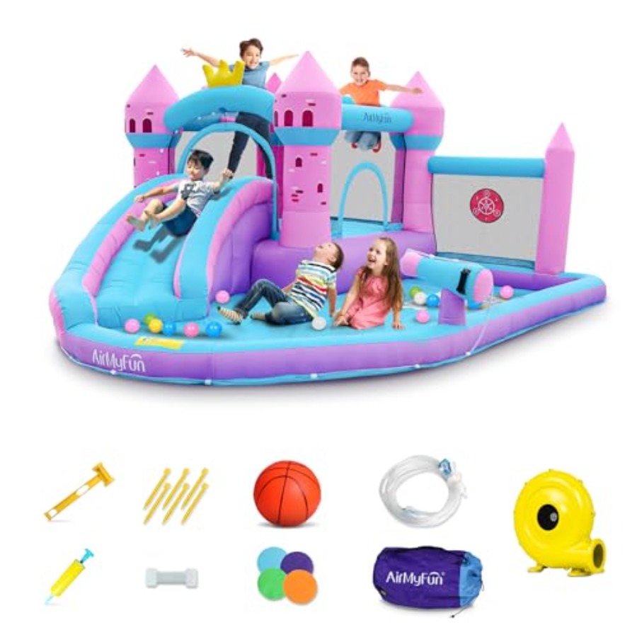 Tobogã inflável para quintal c - Kids Outdoor House avaliação e preço