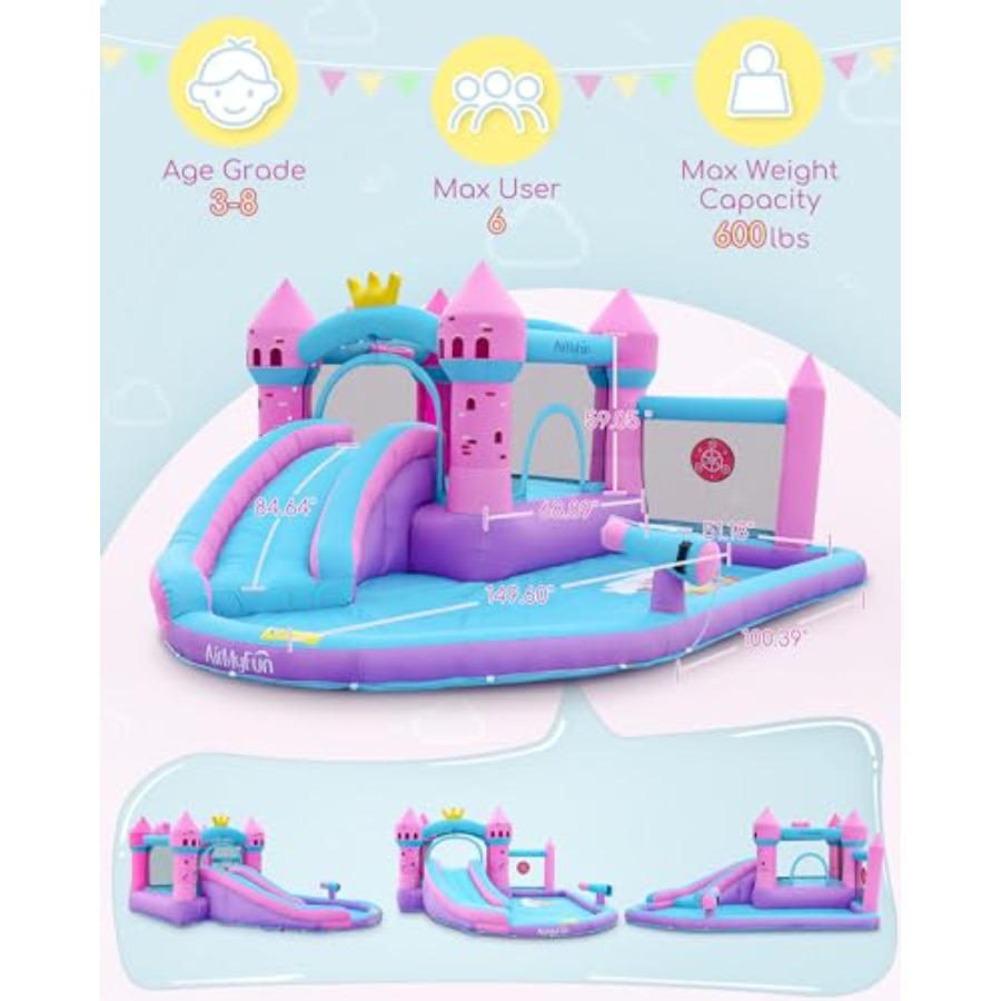 Tobogã inflável para quintal c - Kids Outdoor House avaliação e preço