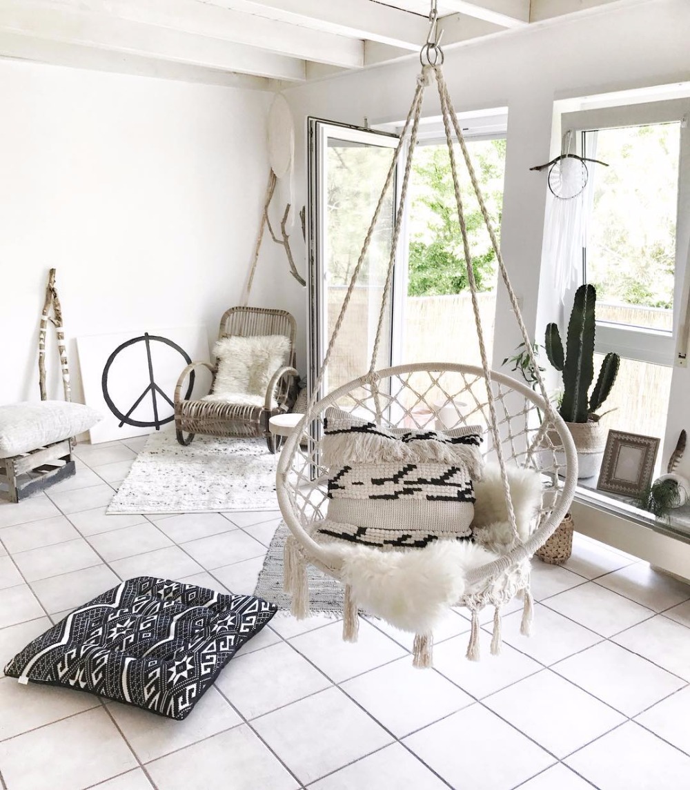 2025 jardim nórdico artesanal  - Kids Outdoor Hanging Chair avaliação e preço