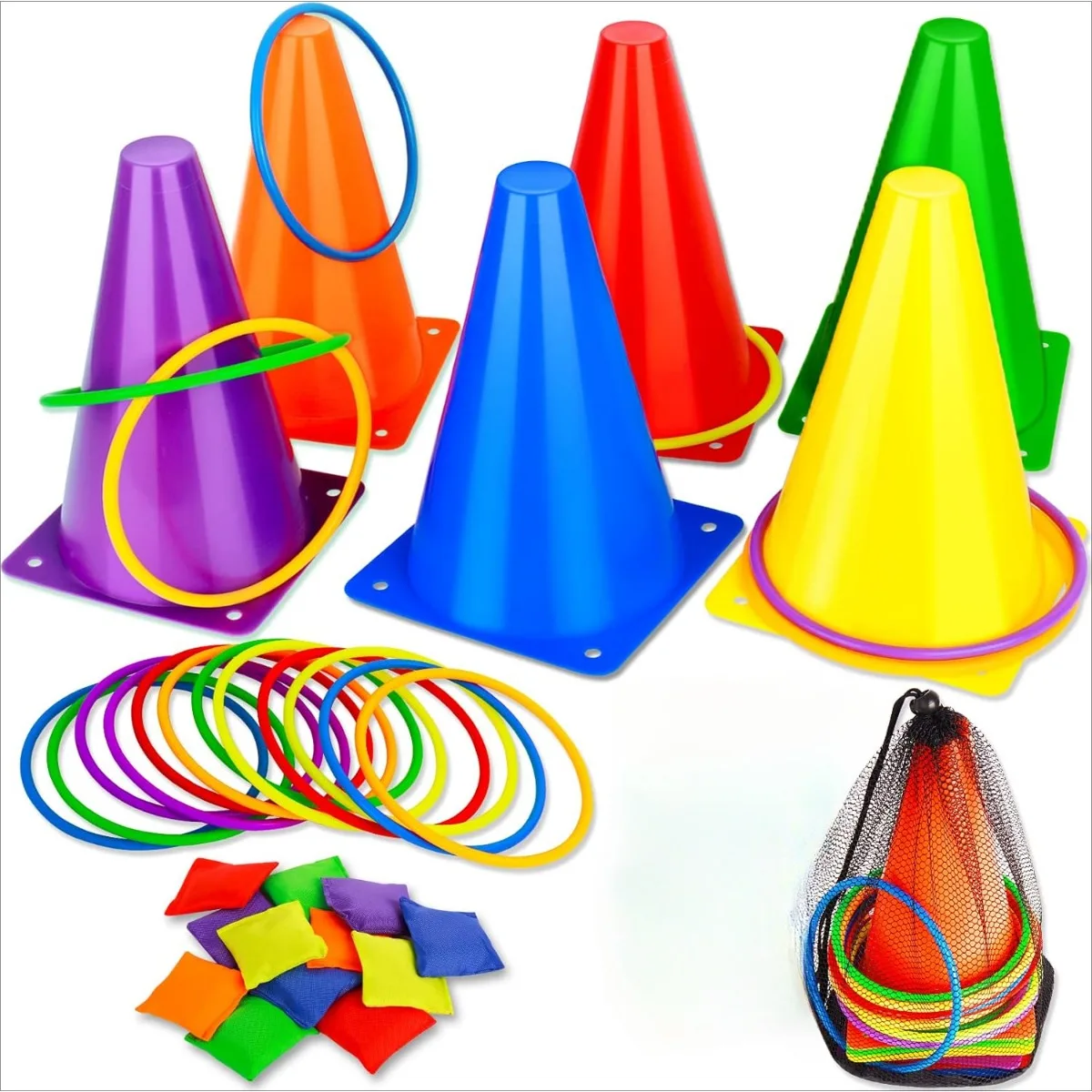 3 em 1 cones de plástico macio - Kids Outdoor Games For Party avaliação e preço